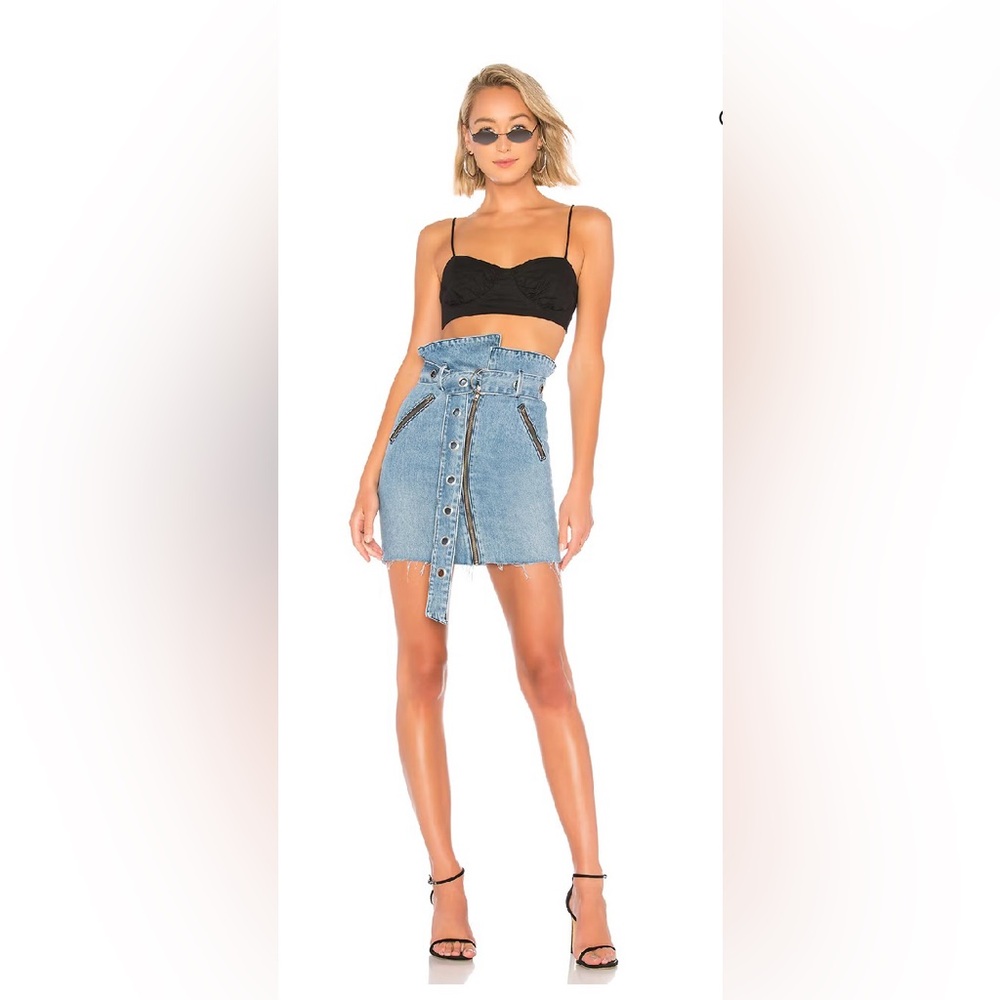 GRLFRND denim mini skirt